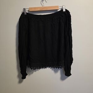 Cape Juby Black Off-Shoulder Blouse